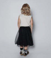 Kid | Magic Rainbow Dude Dress | Natural x Black