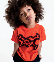 Kid | Masking Tape Skull T-Shirt | Red
