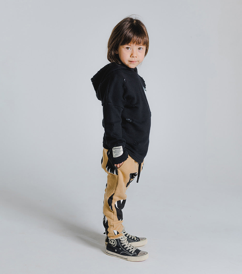 Kid | Distressed Hoodie | Ice Grey