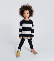Kid | Striped Knit | Black x White