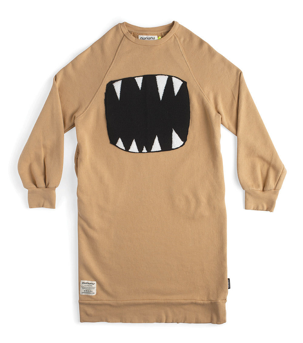Kid | Fuzzy Roar A Dress | Mocha