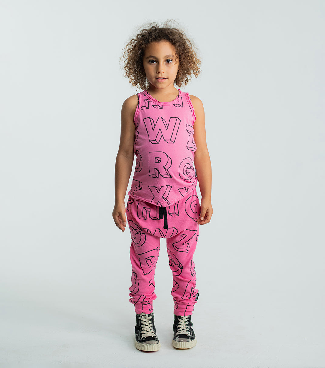 Kid | Light A-Z Baggy Pants | Ice Grey