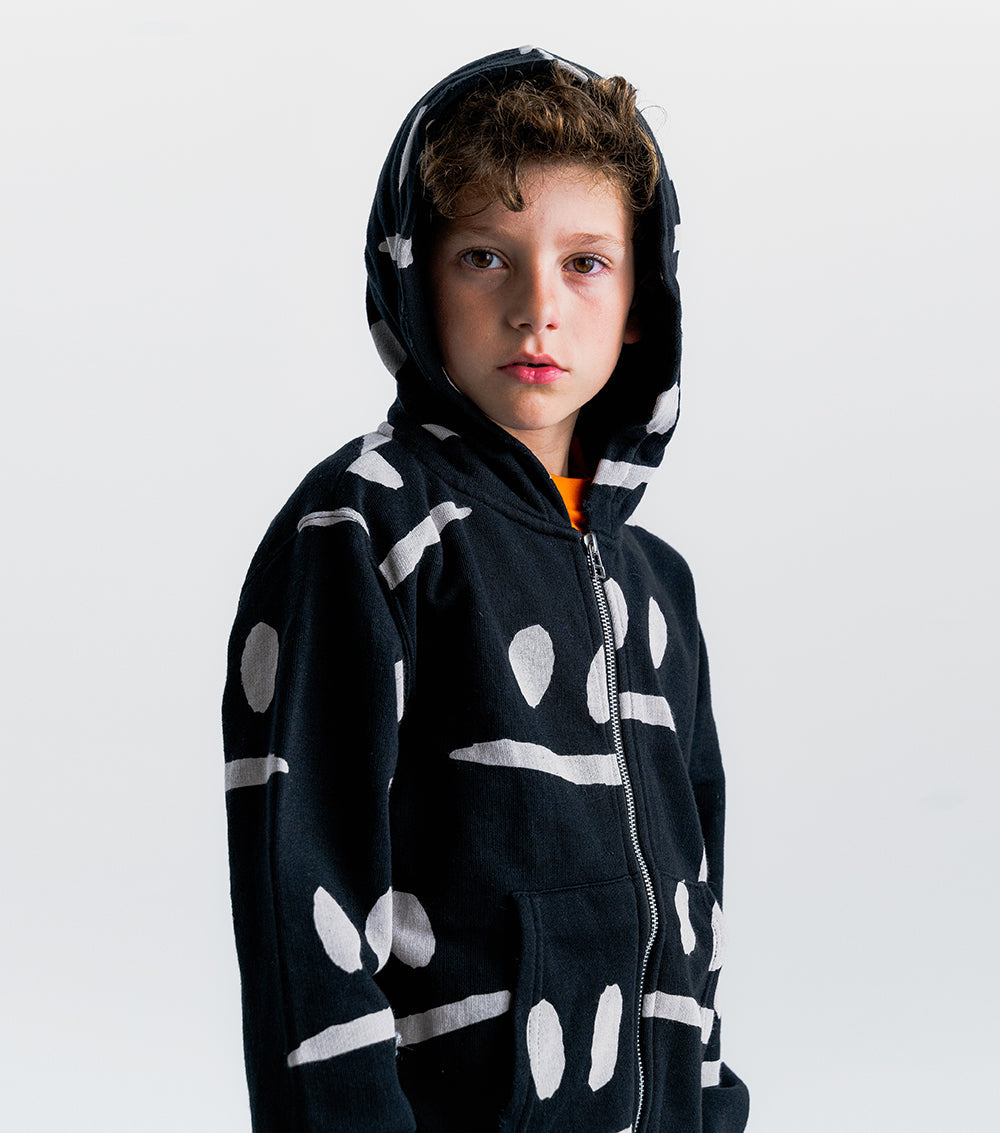 Unisex | Smirks Zip Hoodie | Black