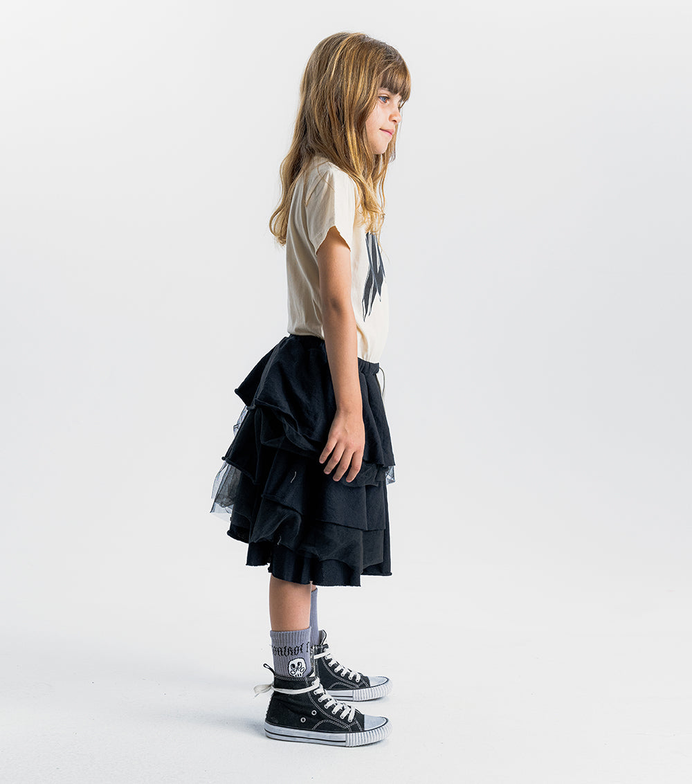 Girl | Rawk Layered Dress | Natural x Black