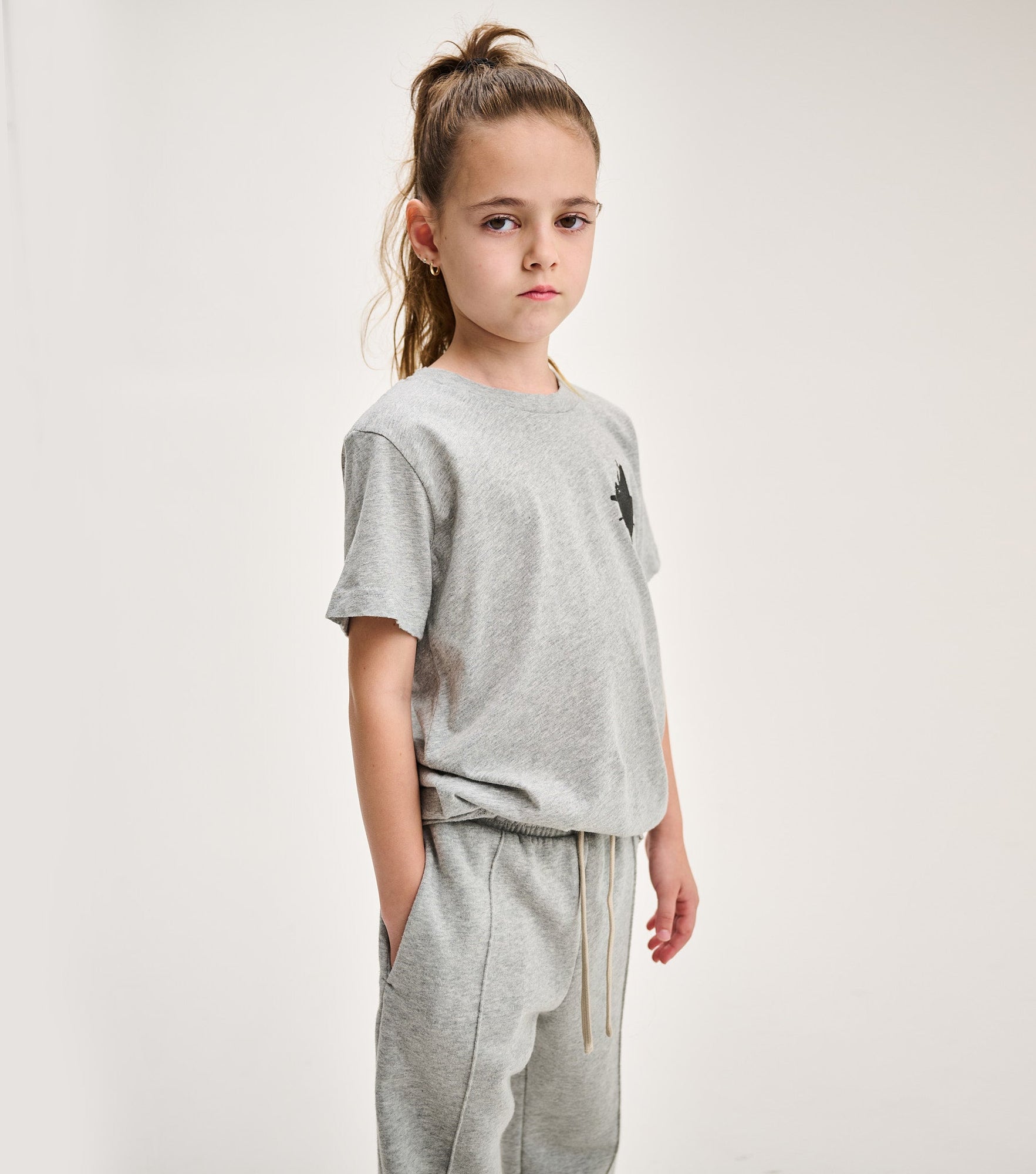 Unisex | Side Splat T-Shirt | Heather Grey