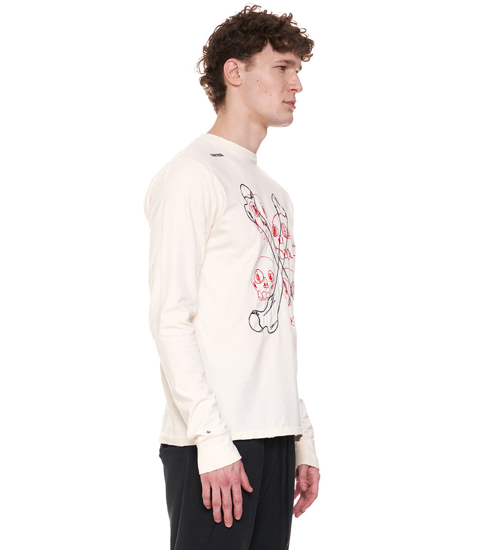Men | Multi Skull Shirt | Natural