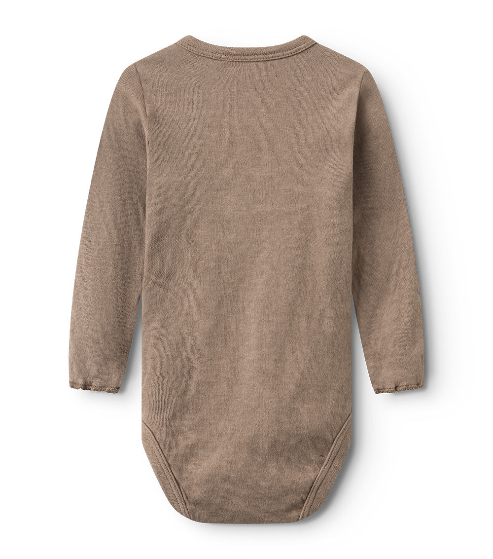 Newborn | Soft Envelope Onesie | Earth Brown