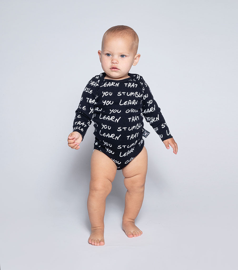 Newborn | Growth Onesie | Black