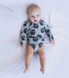 Newborn | Melting Mask Onesie | Heather Grey (V1)