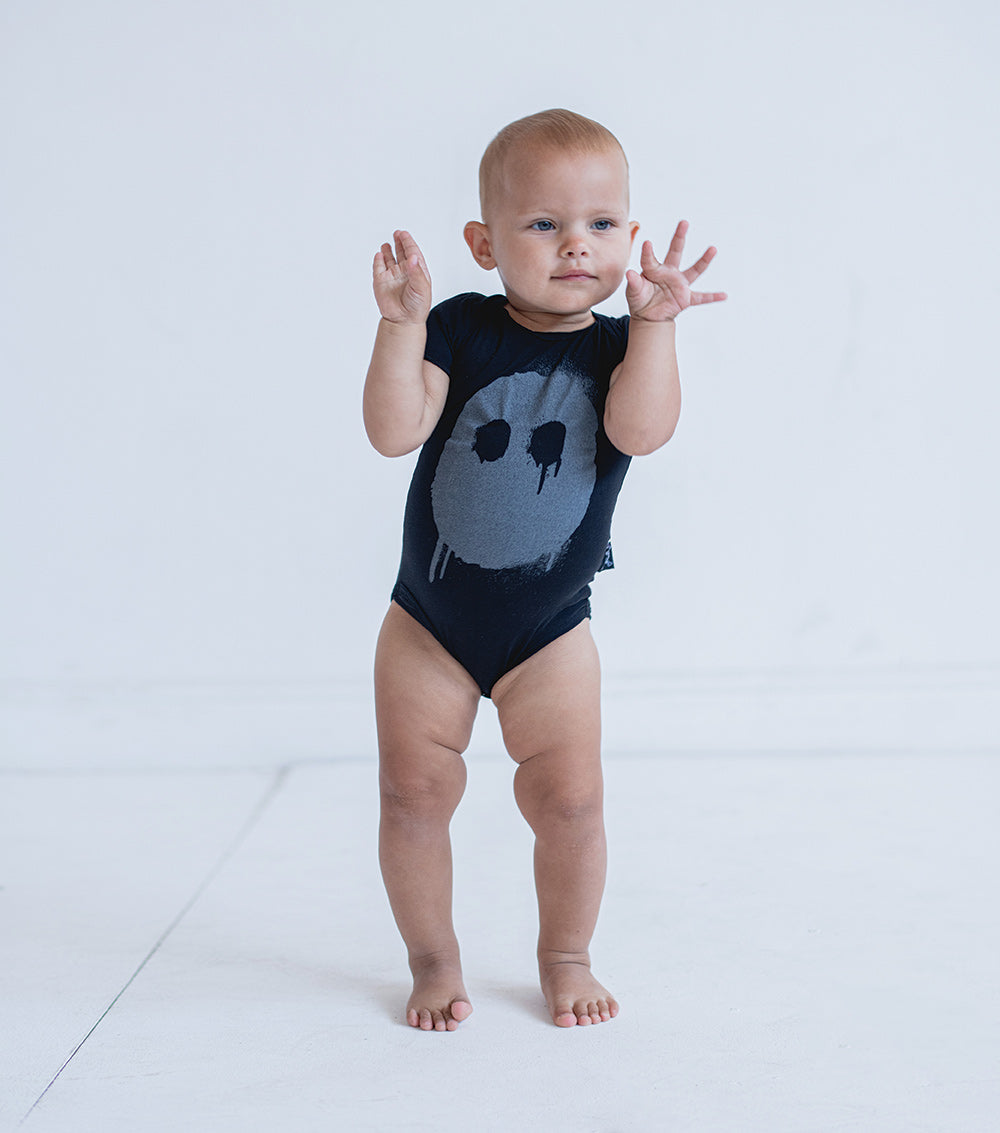 Newborn | Melting Mask Onesie | Powder Pink