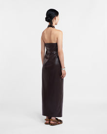 Elima Okobor Halterneck Dress | Coffee Ground