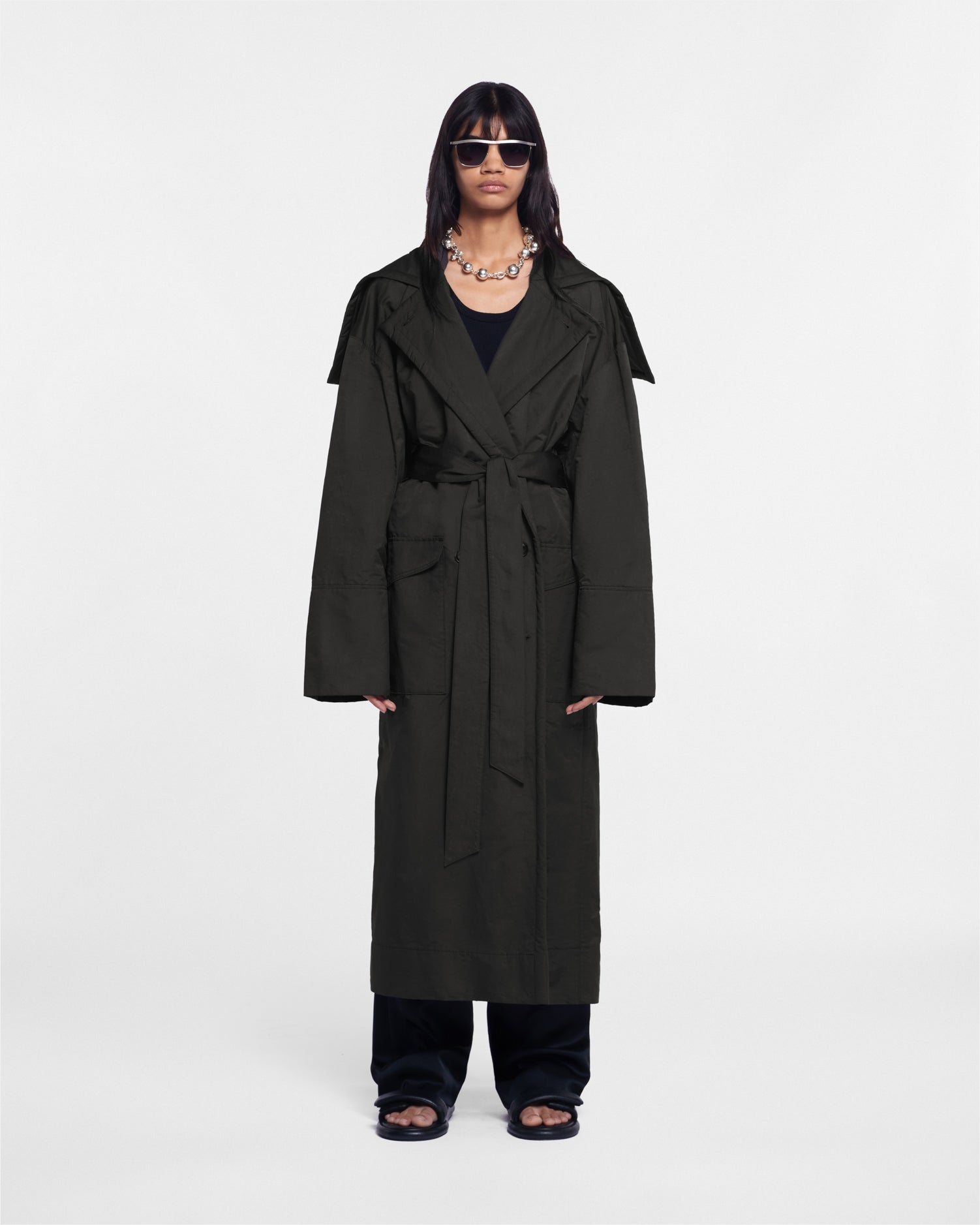 Womens | Ruta Tech Parachute Coat | Off Black