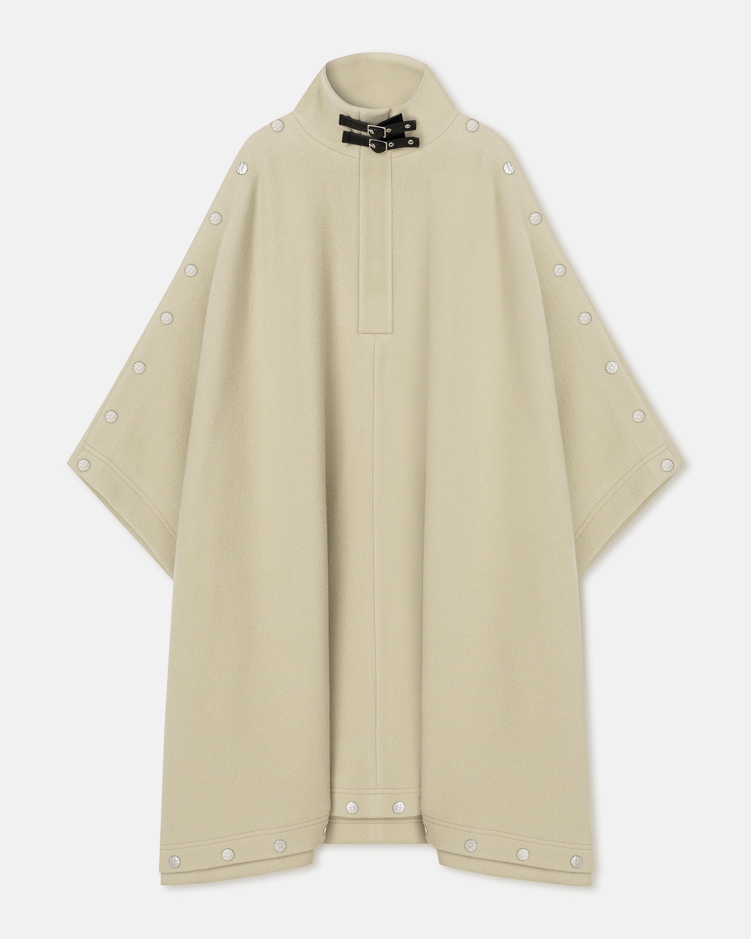 Womens | Wita Studded Felted Wool Cape | Oat