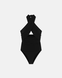 Milana Crossover Halterneck Swimsuit | Anthracite