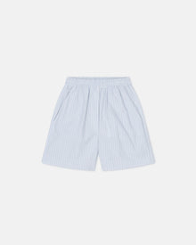 Womens | Exter Striped Boxer Shorts | Blue/ Beige/ White