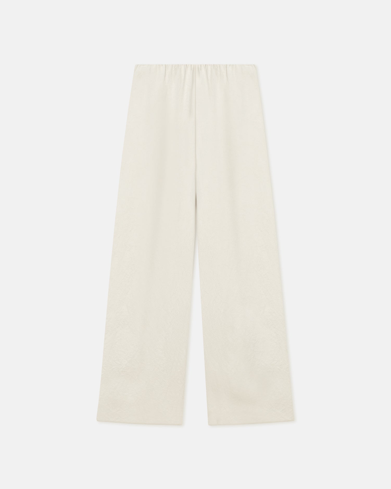 Womens | Brenda Crinkled-Satin Pants | Ecru