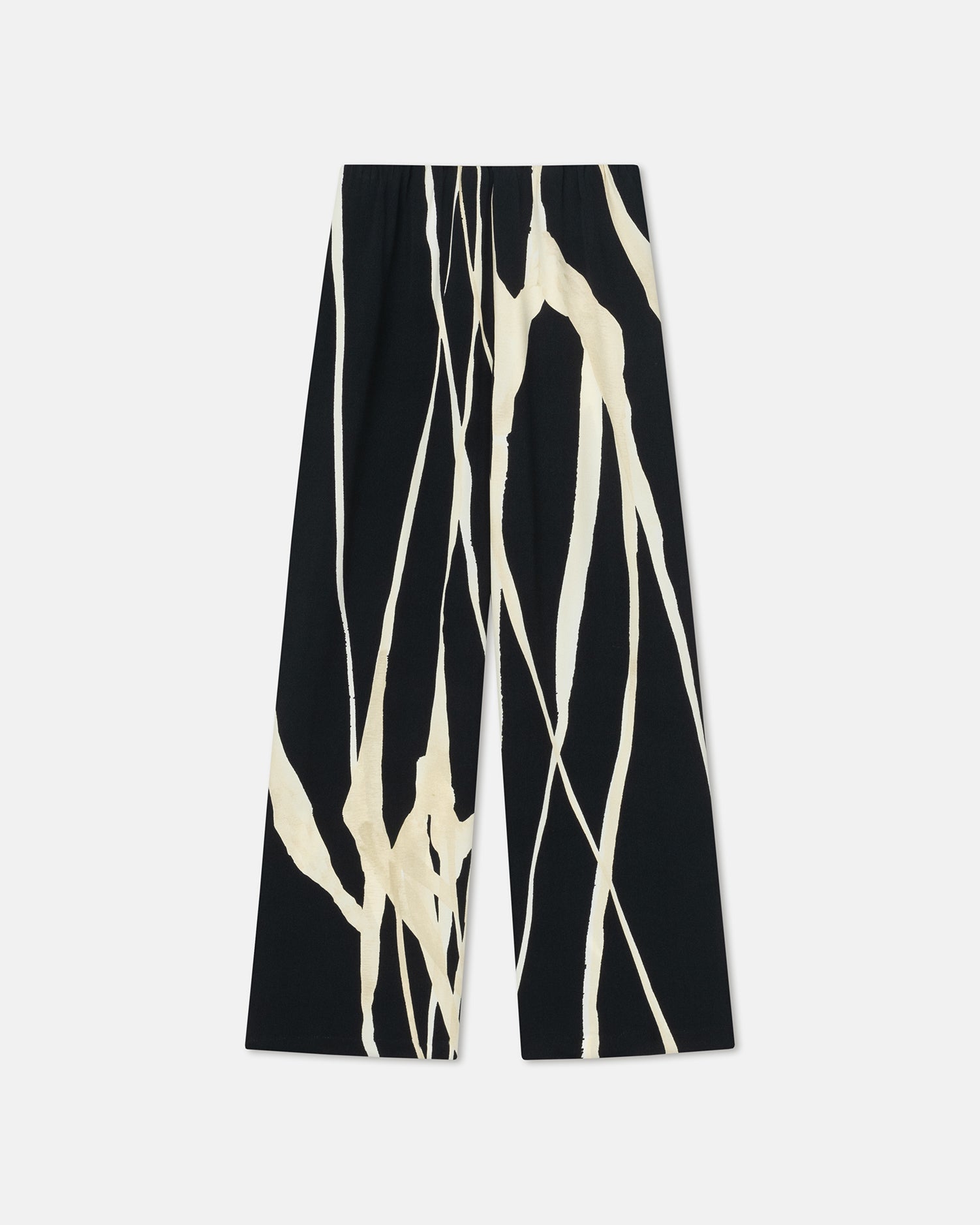 Womens | Brenda Printed Georgette Pants | Light Fringe