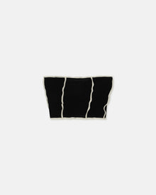 Womens | Luisa Patchwork Mesh-Jersey Tube Top | Black/White Wax