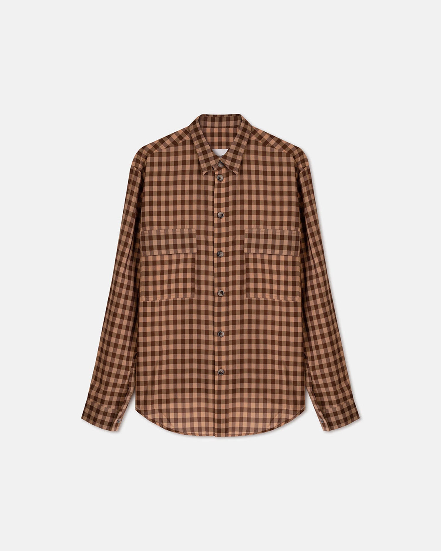 Jari Long-Sleeve Shirt | Brown Checked