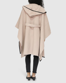 Women | Need You Now Wool Blend Hooded Cape | Sand