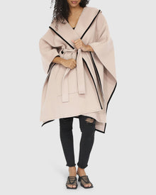 Women | Need You Now Wool Blend Hooded Cape | Sand