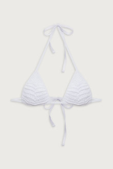 Naia triangle halter bikini top optic white