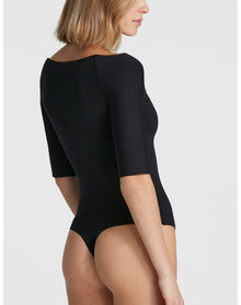 Neoprene Boatneck Bodysuit | Black