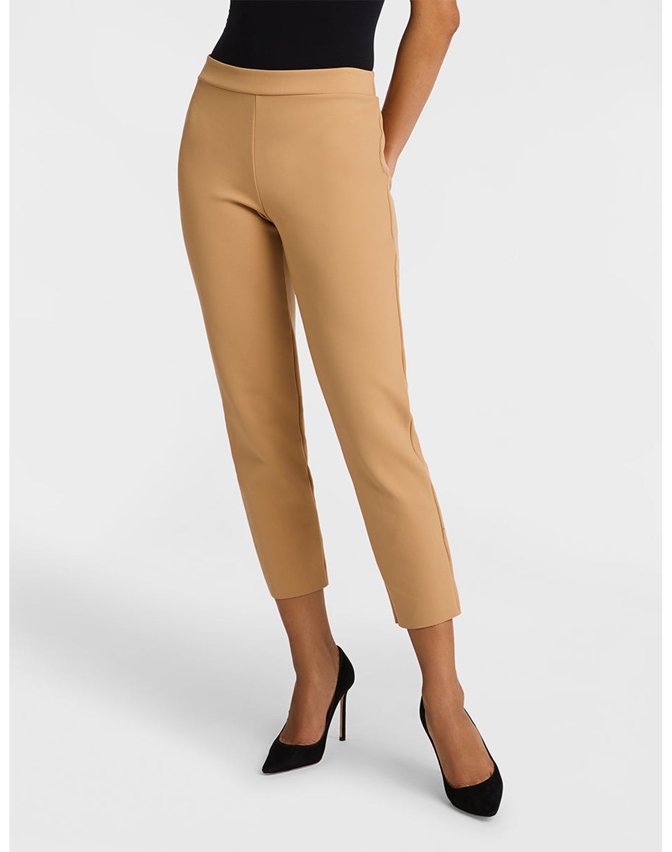 Neoprene CEO Zipper Cigarette Pant | Camel