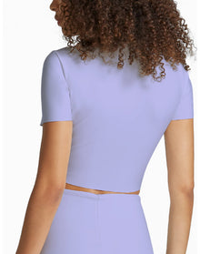Neoprene Polo Shirt | Lilac