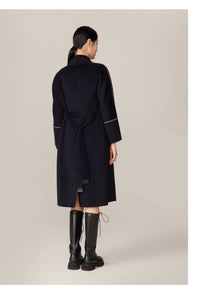Ngari Cashmere Coat | Navy