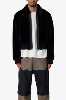 Night Wolf Faux Jacket | Black