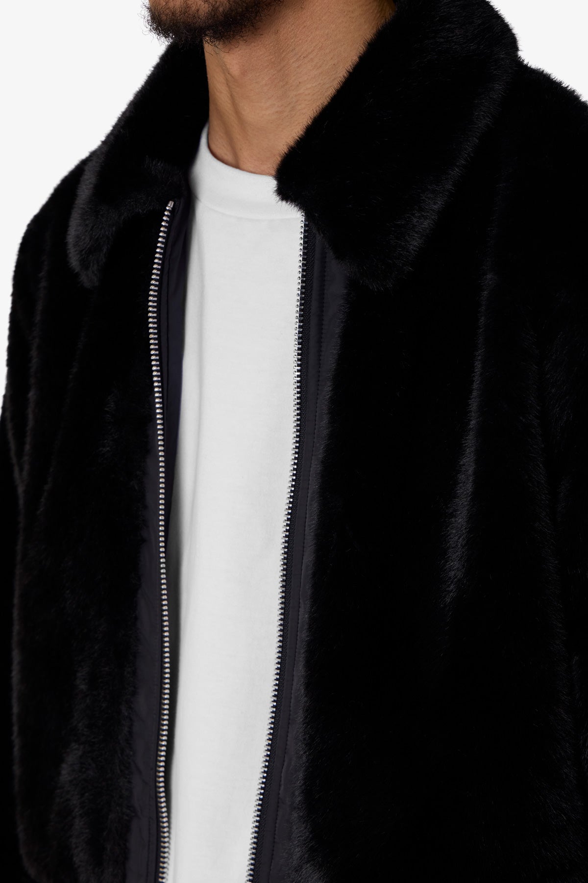 Night Wolf Faux Jacket | Black