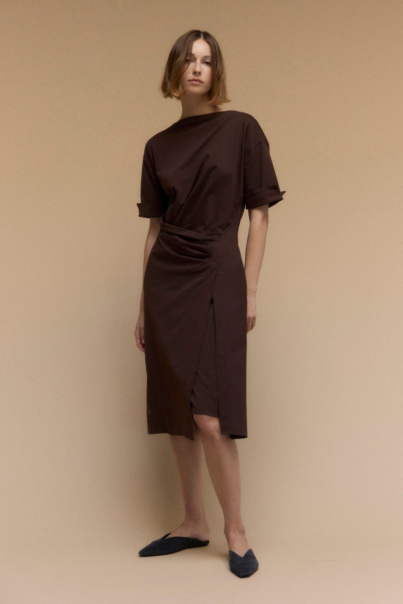 Mali | Noelle Asymmetric-Wrap Dress in Size Small