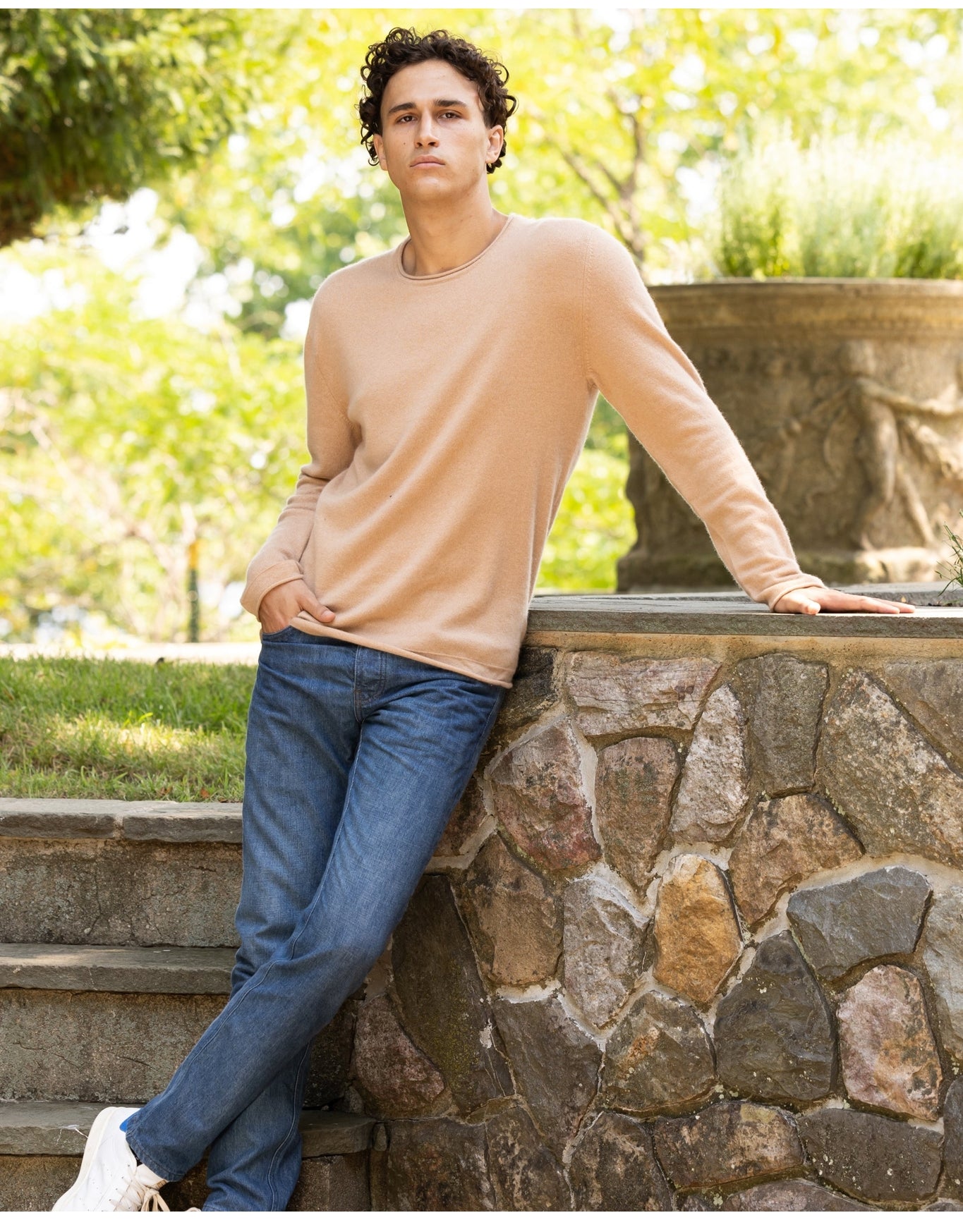 Nomad1942 | Men | Men's Crewneck Sweater | Camel