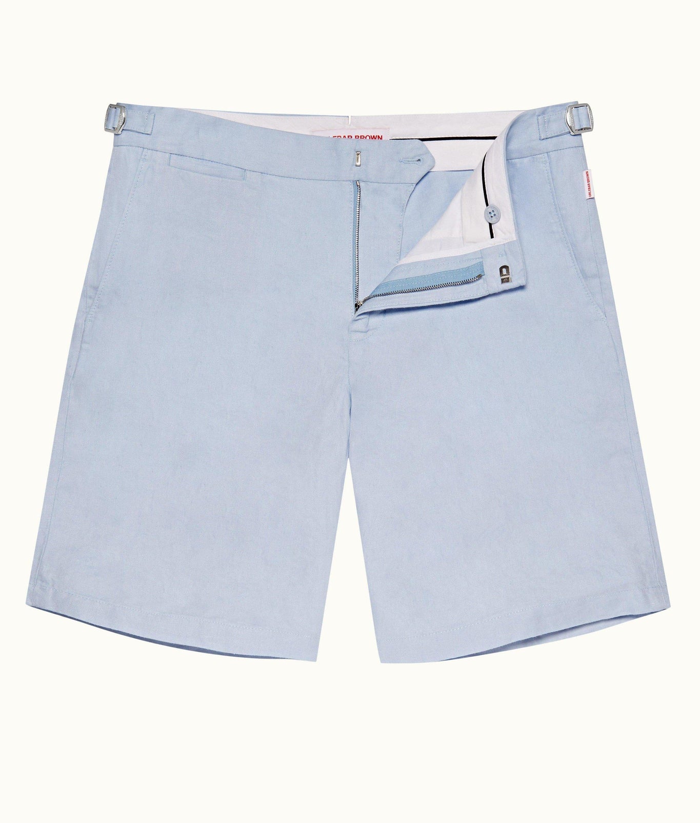 Norwich Linen Tailored Fit Linen Blend Shorts | Light Blue