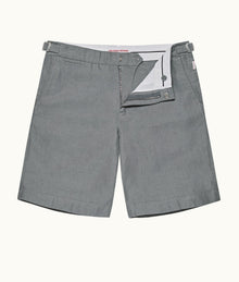 Norwich Linen Tailored Fit Washed Linen Shorts | Granite