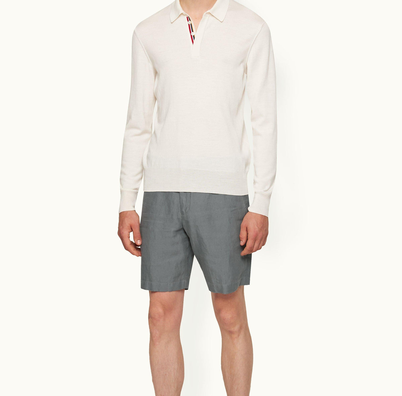 Norwich Linen Tailored Fit Washed Linen Shorts | Granite