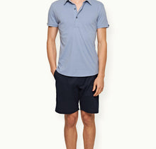 Norwich Silk Tailored Fit Cotton-Silk Shorts | Night Iris