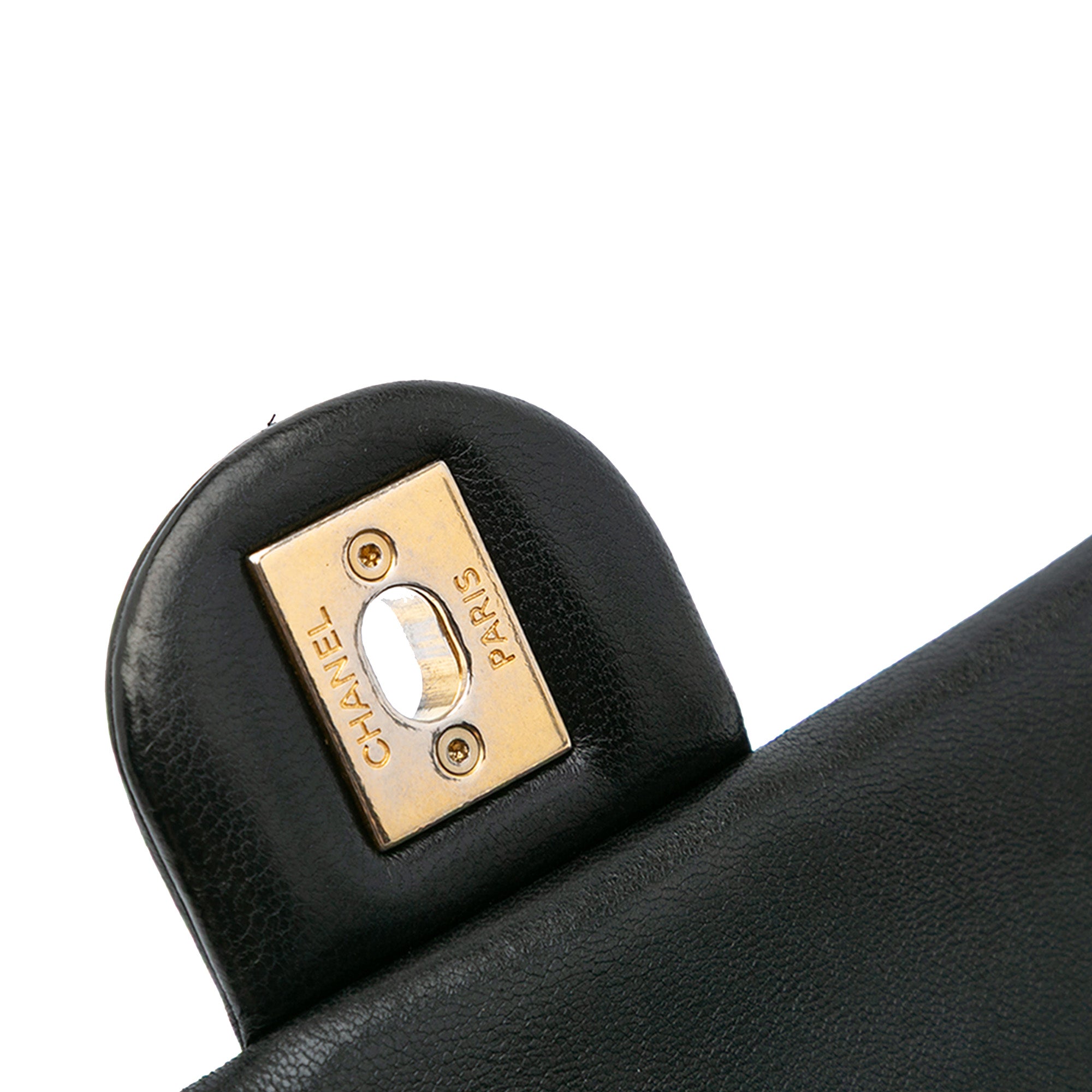 Chanel | Pre-Owned Mini Rectangular Chevron Lambskin Chain Around Flap | Black