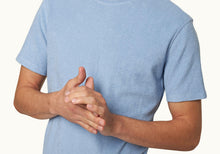OB-T Towelling Crew Neck Organic Cotton Towelling T-Shirt | Blue Ash
