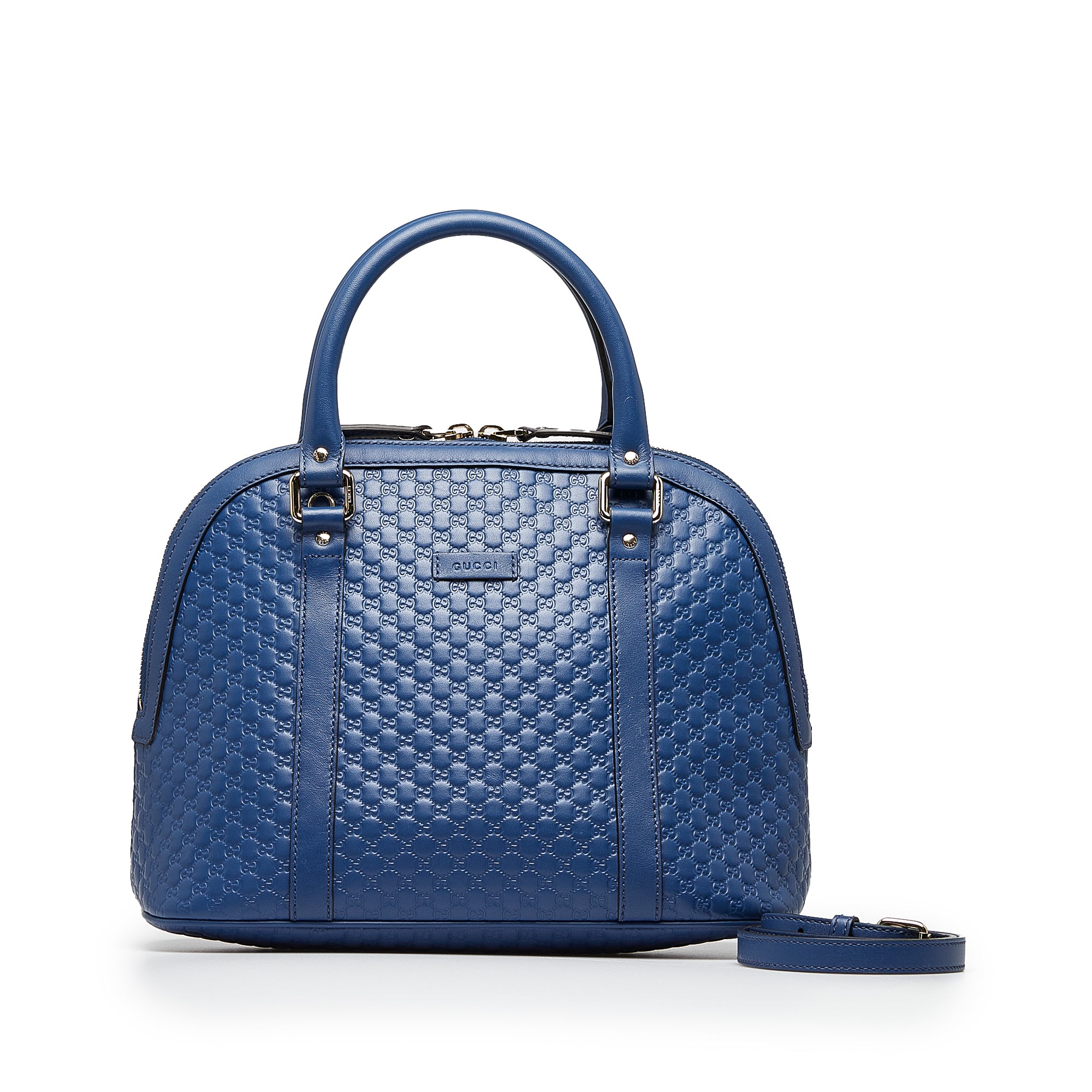 Gucci Pre-Owned Medium Microguccissima Dome Satchel | Women | Blue