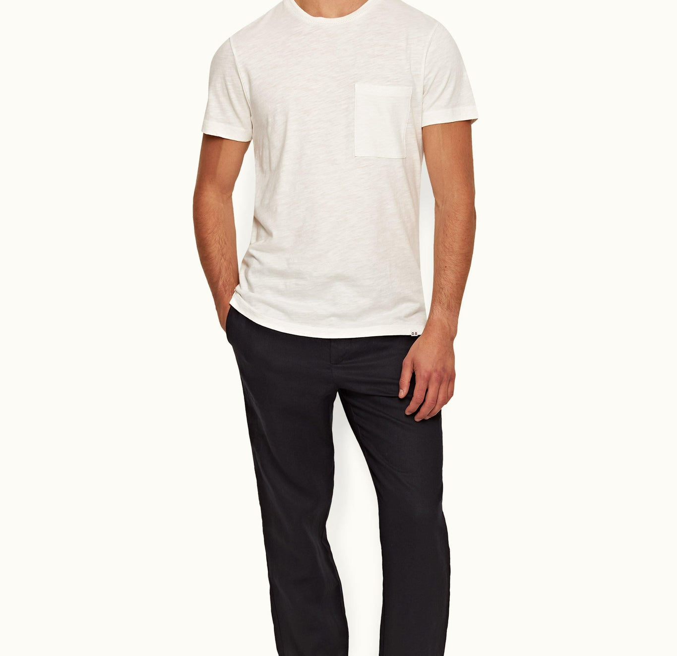 OB Classic Tee Classic Fit Crewneck Garment Dye Cotton T-Shirt | White Sand