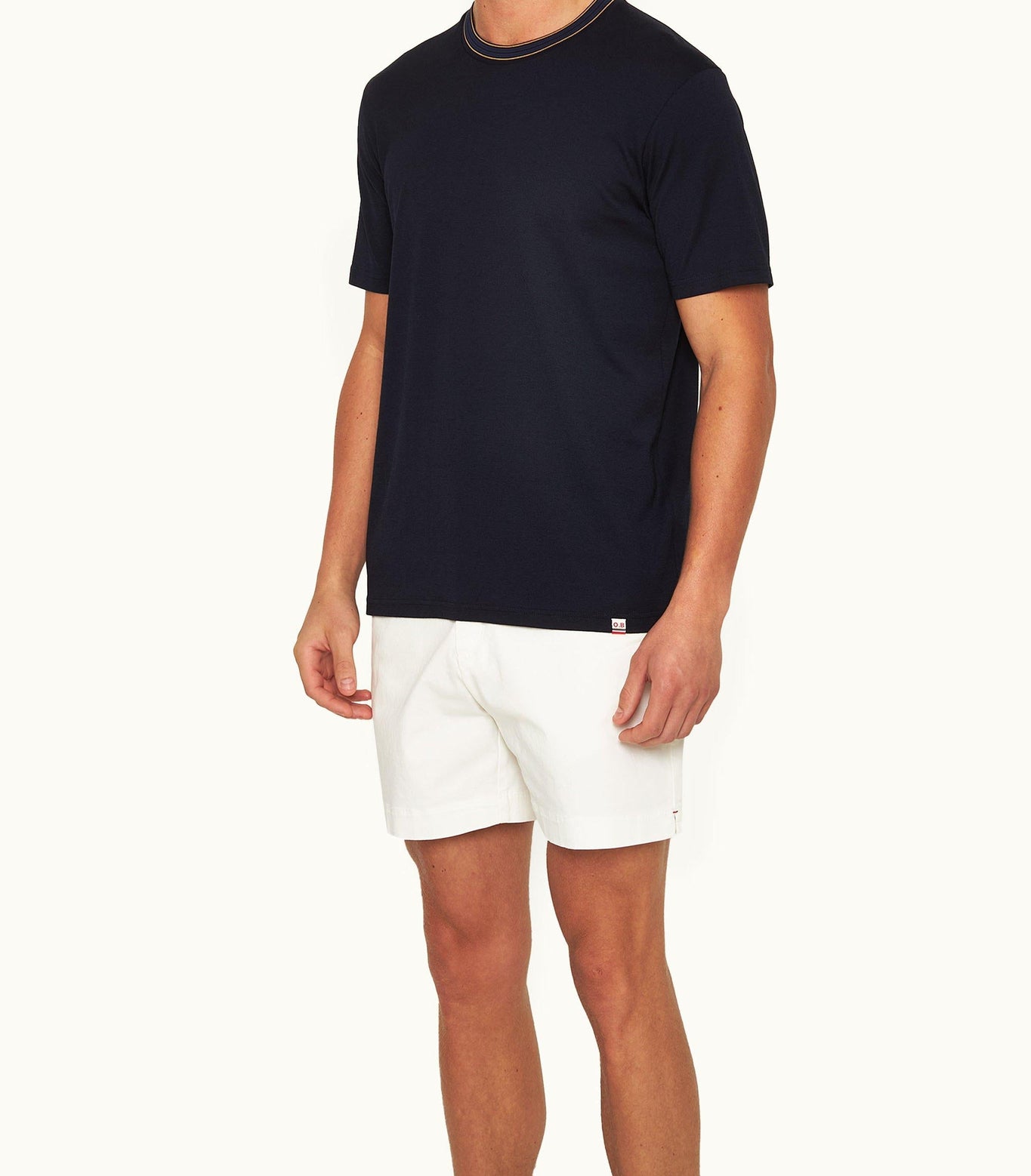 OB Standard Classic Fit Stripe Neckline T-Shirt | Night Iris