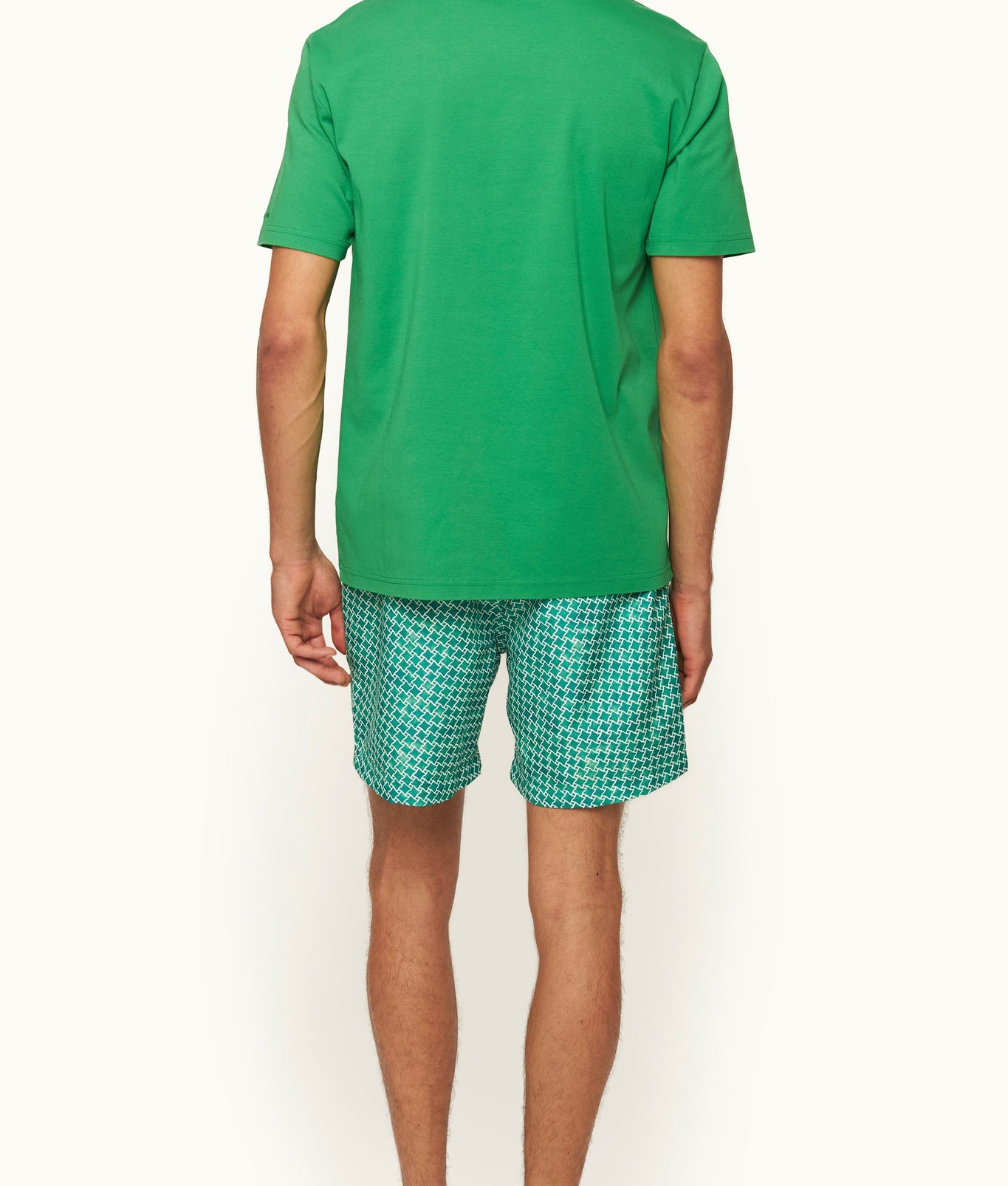 OB Standard Easy Fit Interlock Cotton Jersey T-Shirt | Caddie Green