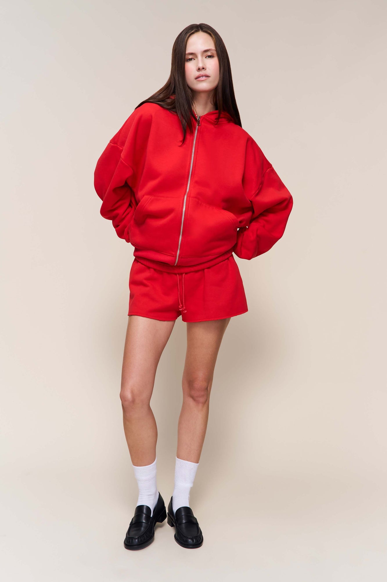 Womens | Zip Up Hoodie | Red Love