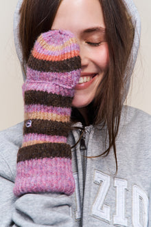 Womens | Knit Mittens | Pink Multi