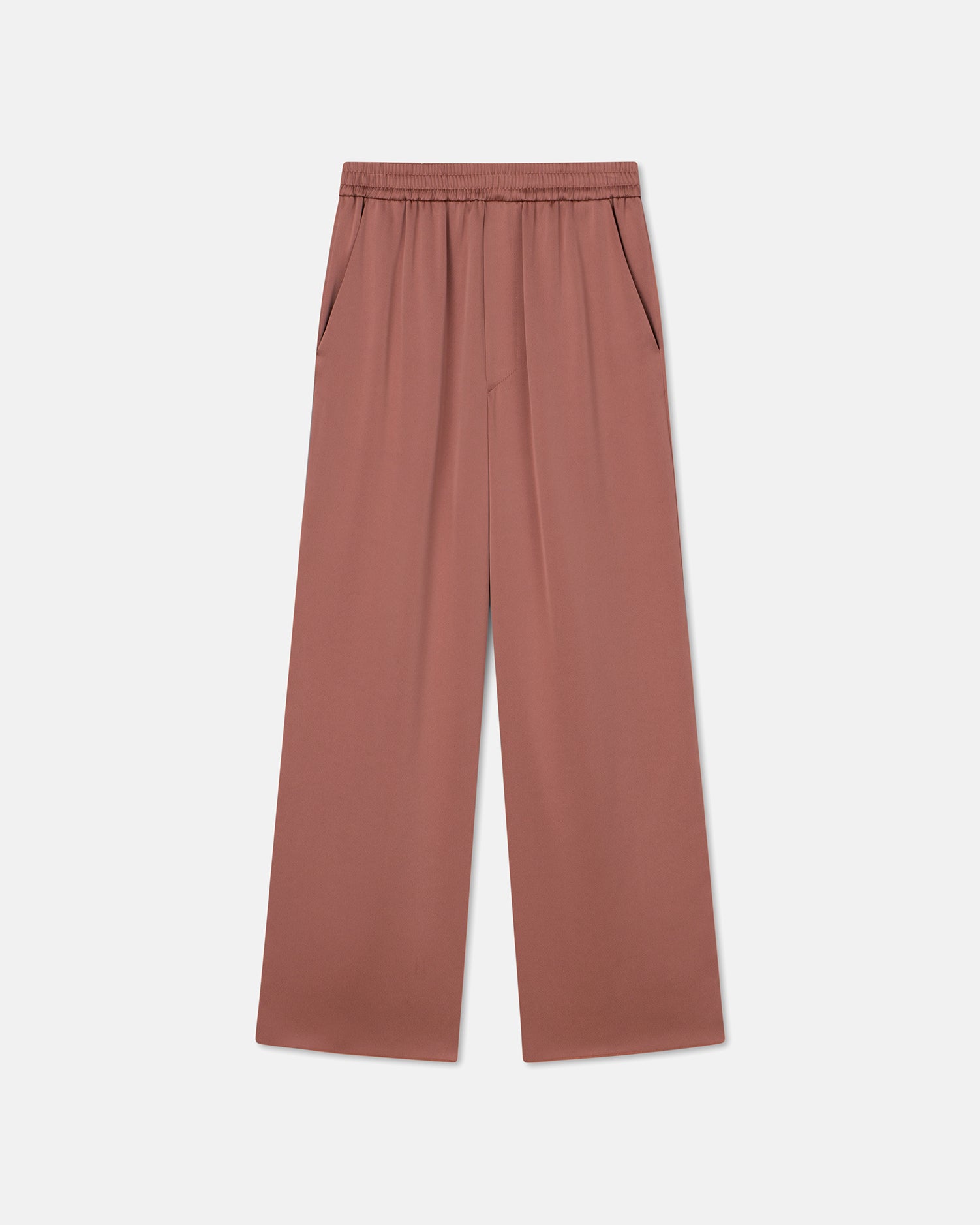 Womens | Odessa Slip Satin Pants | Brown Terra