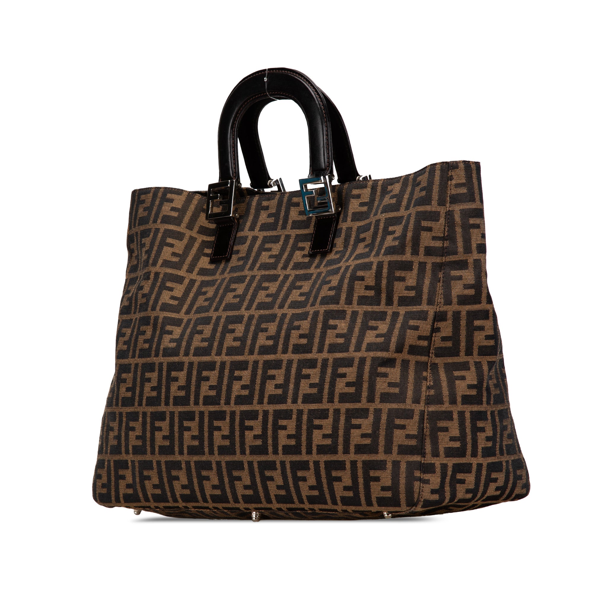 Fendi | Pre-Owned Large Zucca Canvas Twins Tote | Brown