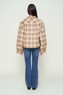 Womens | Quinn Quilted Jacket | Brown Plaid