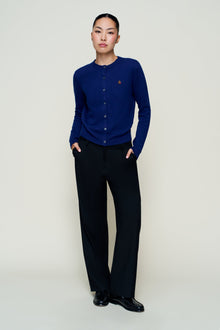 Womens | June Relaxed Wool Cardigan | Navy